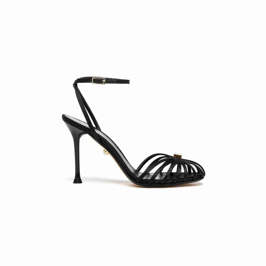 110mm Kiky Satin Sandals